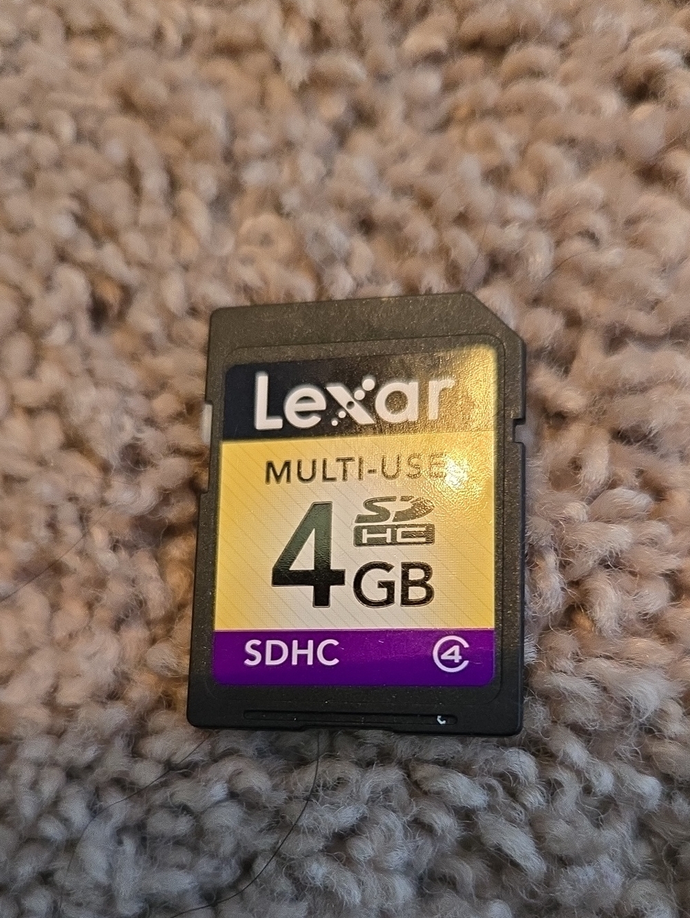 Lexar 4GB SDHC Memory Card - Yellow & Purple Label